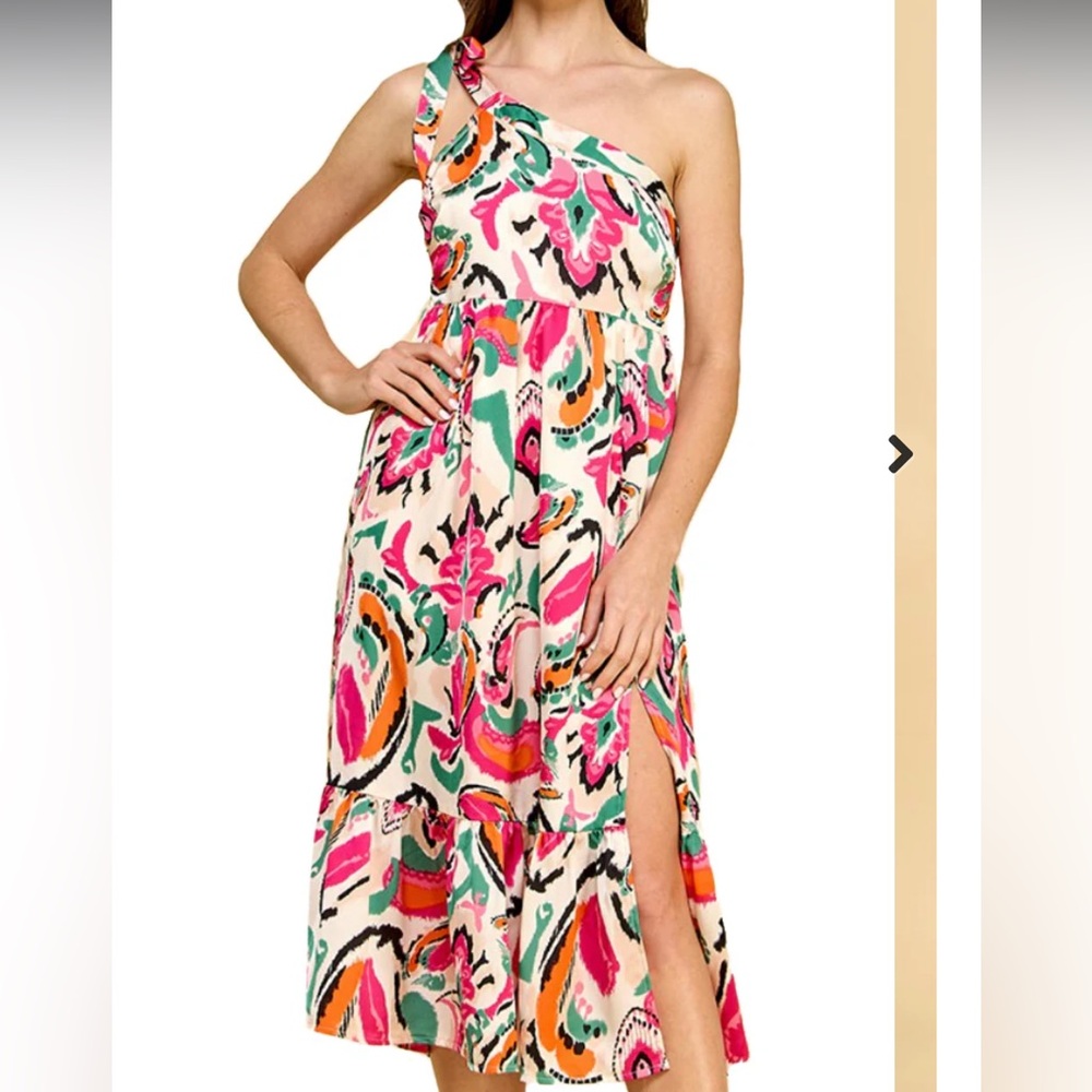 NWT TCEC One Shoulder Midi Dress